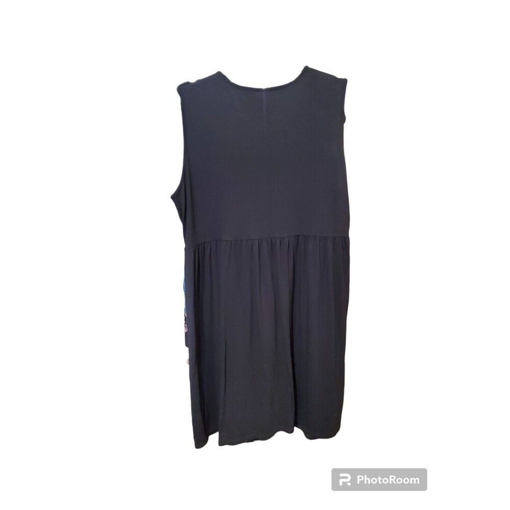 J Jill Wearever Collection Smocking Rayon Spandex Dress Black White SZ: PL - Picture 3 of 3